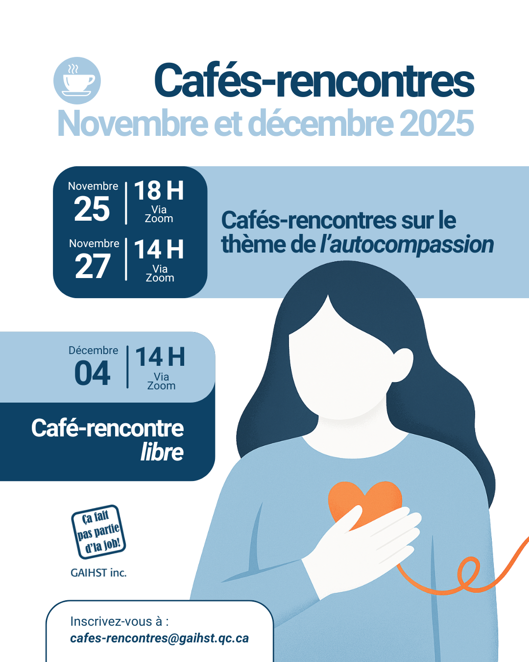 Affiche cafés-rencontres Novembre et Décembre 2025